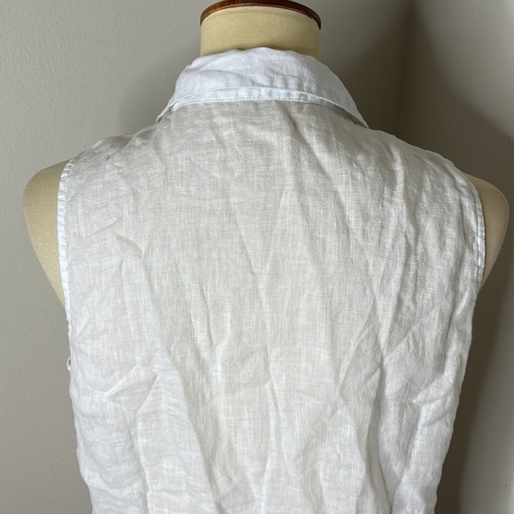 Equipment 100% linen sleeveless button‎ down size M - Picture 8 of 11